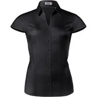 Vincenzo Boretti Klassische Bluse tailliert stretch Kurzarm