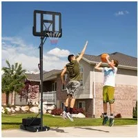 SPORTNOW Basketballständer Verstellbare Korbhöhe 230-305 cm (mit 110 x 75 cm bruchsichere Rückwand, 1-St., Basketballkorb Outdoor), mit Rädern, gefederter Korb, Gewicht für Erwachsene