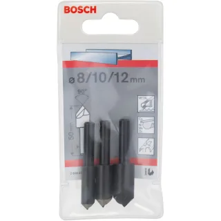 Bosch Kegelsenker-Set mit zylindrischem Schaft, 3-teilig, 50 mm, 6-8 mm, 8, 10, 12 mm - 2608596667