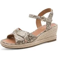 Tamaris Keilsandalette, Riemchensandale, Sommerschuh mit modischer Kreuzbandage