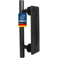 ATTAS Türgriff Schiebetür Stahl Schwarz, Scheunentor Griff für Innen & Außen, Schiebetürgriff außen