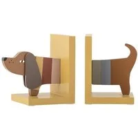 Bloomingville Buchstütze MINI Charlie, 2er Set Gelb Dekoration fürs Kinderzimmer