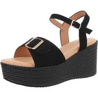 Ital-Design Elegante Plateau-Sandalen für jeden Anlass Plateausandaletten (89092163) Keilabsatz/Wedge Keilsandaletten in Schwarz