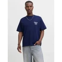 Jack & Jones Kurzarmshirt JORNORREBRO TYPO TEE SS CREW NECK N