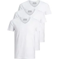 Jack & Jones T-Shirt Basic V-Neck (3-tlg., 3er Pack) etwas länger geschnitten, nicht zu kurz