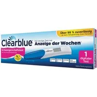 Clearblue Schwangerschafts-Teststreifen Digital mit Wochen Anzeige, 99% zuverlässig 1-St., Der einzige Test mit Anzeige der Wochen