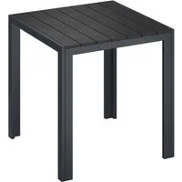 STEELSØN Gartentisch Alaris mit Tischplatte aus Kunstholz (für 4 Personen, anthrazit), aus Aluminium pulverbeschichtet, wetterfest & UV-beständig