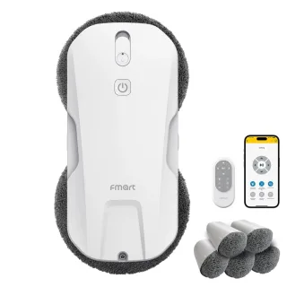 [EU Direct]FMART T11 Window Cleaning Robot with 10 Wipes, 5300Pa Suction, 4-Way Auto Spray, 100ml Tank, 60mm Slim Design
