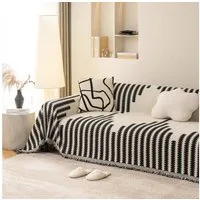 BTTO Sofahusse Geometrische Sofabezug Couchbezug mit Quasten, Weich Sofa Deckenbezug für Wohnzimmer Schlafzimmer