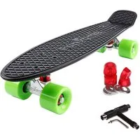 FunTomia Miniskateboard Kinder Cruiserboard Miniboard 57cm mit oder ohne LED Leuchtrollen