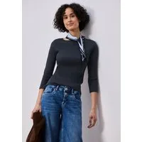 STREET ONE 3/4-Arm-Shirt in Rippstruktur