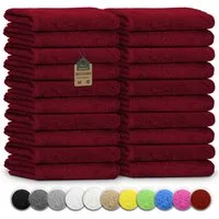 NatureMark Gästehandtuch 20er-Sparpack Frottier Gästetücher 30x50cm, 100% Baumwolle (20-St), Gästehandtuch 30x50cm Bordeaux rot