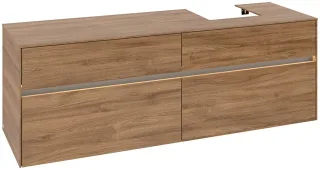 Villeroy & Boch Waschtischunterschrank Collaro C106B0 1600x548x500mm mit Beleuchtung Kansas Oak C106B0RH
