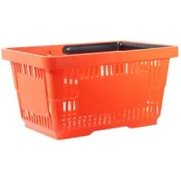 GERSO Einkaufskorb Einkaufskorb aus Kunststoff Plastik mit Henkel 20 Liter 40cm stapelbar, 21 l