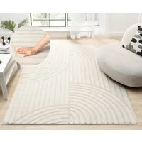 s.Oliver Teppich Cilla, besondere Form, modernes Design, dichte Qualität, rechteckig, Höhe: 11 mm, Woll-Look, Skandi, Boho, leichter Glanz, Wohnzimmer, Schlafzimmer