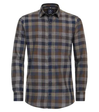 REDMOND - Freizeithemd braun - Gr. - 3XL