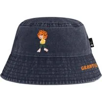 Bavarian Caps Fischerhut Bavarian Caps Bucket Hat "Grantler Klub: Pumuck" - vintage schwarz (Bucket Hat, Bucket Hat, Anglerhut, Fischerhut) Leichte Baumwolle im "washed" Look
