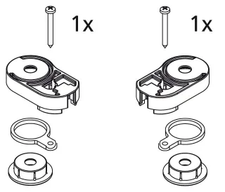 Kermi EBAT025 Set Lager oben, silber hochglanz, 2534011 2534011