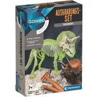 Clementoni® Experimentierkasten Galileo, Ausgrabungs-Set Triceratops, Made in Europe