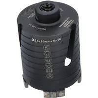 BTEC Diamanttrockenbohrer Diamant Dosensenker M16-Aufnahme 80mm 68mm, 4 Segmente Schlitzen, Ø 68 mm