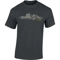 Baddery Print-Shirt Fahrrad T-Shirt: "V2 Power" - Mountainbike Shirt, hochwertiger Siebdruck, auch Übergrößen, aus Baumwolle