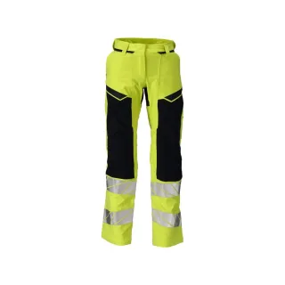 MASCOT Damen Hose mit Knietaschen ACCELERATE MULTISAFE Hi-vis Gelb / Schwarzblau 40 - 21078-284-17010-82C40
