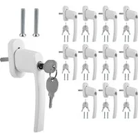 Clanmacy Fenstergriff Fenstergriff mit Schloss Set gleichschließend abschließbar Metall, 12x