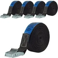 TRUTZHOLM Spanngurt 5x Spanngurt Gurt Zurrgurt Klemmschloss Auto 1-tlg 6m 250 kg SCHWARZ (Set)