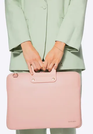 Wittchen Damen-Laptoptasche (15 Zoll) aus Kunstleder, Rosa