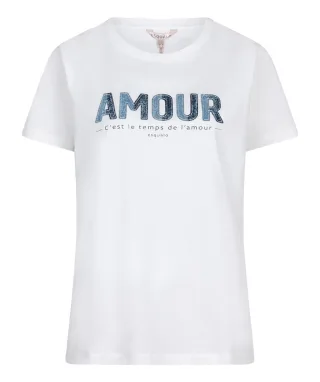 Esqualo - T-shirt mit Print weiß - Gr. - L