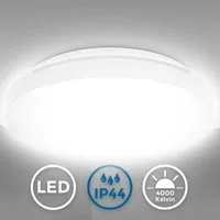 B.K.Licht LED Deckenleuchte LED Deckenlampe Ø22cm Badezimmer weiß - BKL1295, LED fest integriert, 2700K - Extra-Warmweiß, moderne Badezimmerlampe Decke Leuchtmittel 10W 900lm 4000K neutralweiß