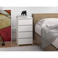 Raumhirsch Furniture Kommode mit 4 Schubladen 40 cm breit Holz Schrank, Highboard / Kommode 40 cm, Sideboard Organizer für jeden Raum