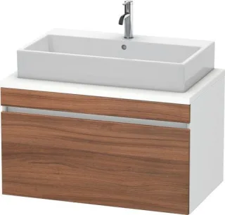 Duravit DuraStyle Konsolenwaschtischunterbau wandhängend Nussbaum & Weiß Matt 900x548x512 mm - DS531 DS531307918