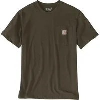 Carhartt T-Shirt Carhartt Dearborn Herren T-Shirt mit Brusttasche Burnished Logs