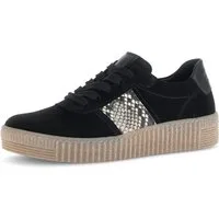 Gabor Plateausneaker, Freizeitschuh, Halbschuh, Schnürer mit Plateausohle in Krepp-Optik