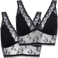 Dorina Bralette Lana Essential Lace (2er Pack) mit Spitze, bequem, weich, breite Träger, leicht transparent