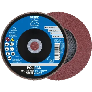PFERD TOOLS POLIFAN Fächerscheibe PFC konisch SG STEELOX Stahl/Edelstahl - 67712185