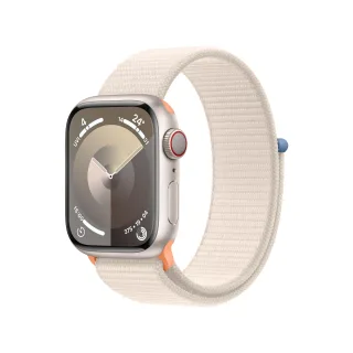 Apple Watch Series 9 [GPS + Cellular inkl. Sport Loop polarstern] 41mm Aluminiumgehäuse polarstern