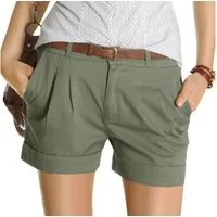 be styled Chinoshorts Chino shorts, kurze Bundfalten Hosen Damen j161p mit Stretchanteil