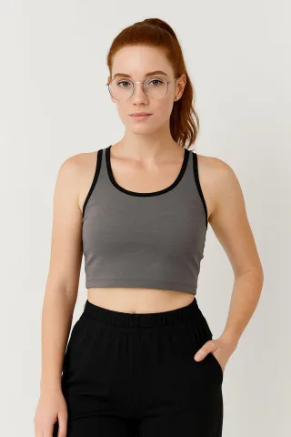 Rippenshirt ohne Ärmel
