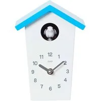 Cuco Clock Wanduhr Mini Kuckucksuhr HOCHHAUS, Wanduhr, Moderne Schwarzwalduhr (17,0 × 12,4 × 9,0cm, mit Nachtruhefunktion, Kuckucksruf, Quarzuhrwerk)