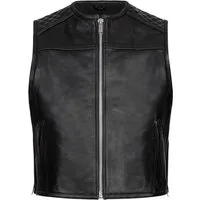 PAULGOS Motorradweste Lederweste Biker Kutte Clubweste Chopper Weste 100% Echtleder - BW9