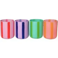 Giftcompany Teelichthalter Linea Teelichthalter gestreift sortiert 8cm (1 Stück)
