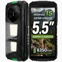 DOOGEE DOOGEE Fire3 Max handy ohne vertrag 5,5" 8GB+256GB 48MP 1200LM Lampe Smartphone (14 cm/5.5 Zoll, 256 GB Speicherplatz, 48 MP Kamera, 5,5 Zoll, 48MP+20MP Kamera, 8GB+256GB/2TB-8350mAh, IP68 Wasserdicht)