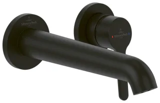 Villeroy & Boch Waschtischarmatur Skyla TVW116001000 o Ablaufgarnitur Matt Black TVW116001000K5
