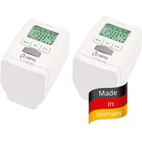 OLYMPIA OFFICE Heizkörperthermostat HT 430-22 2er Set Elektronisch Heizungsthermostat programmierbar smart, (inkl. Adapter: Danfoss RA, Danfoss RAV, Danfoss RAVL) Heizkörper Heizungsregeler, Thermostat, Heizkörperthermostat, Batterie