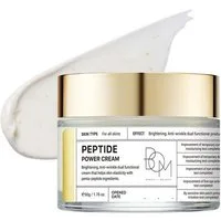 Beauty of Majesty Tagescreme Peptide Power Cream 50g – Koreanische Feuchtigkeitscreme mit Penta -Peptiden und 24K Gold, Niacinamid & Hyaluronsäure, K-Beauty Anti-Aging Tagescreme für alle Hauttypen