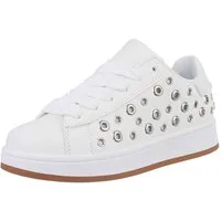 Ital-Design Modischer Sneaker mit hohem Komfort und Dämpfung Sneaker (89319296) Flach Sneakers Low in Weiß