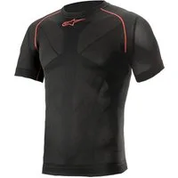 Alpinestars Motorradkombi Alpinestars Ride Tech V2 Sommer-Funktionsshirt Schwarz / Rot motorrad funktionsshirt