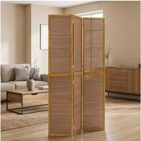 Homestyle4u Paravent Raumteiler Sondergröße 2 m Höhe Spanische Wand Sichtschutz Holz Indoor (3-teilig), Trennwand, faltbar